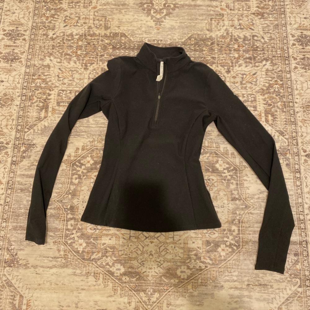 Women’s Black ALO Yoga Alosoft 1/2 Zip Rapid l Long Sleeve Pullover Size Small